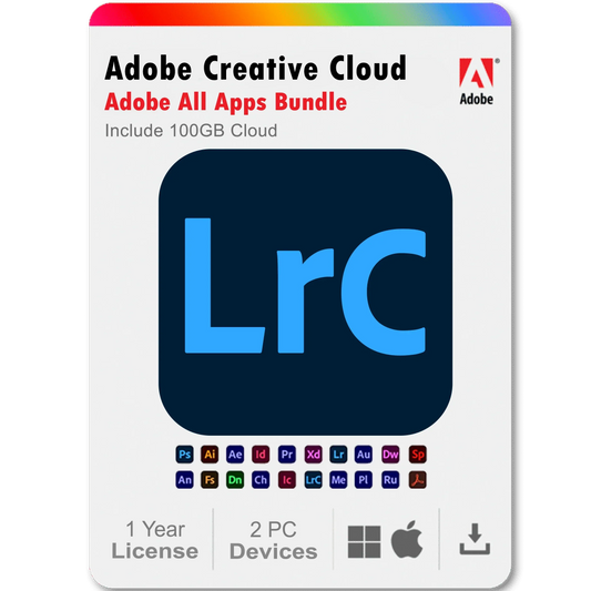 Lightroom Classic 2025 1 Year Subscription All Adobe Creative Cloud Apps Bundle