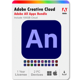 Adobe Animate 1 Year Subscription All Adobe Creative Cloud Apps Bundle