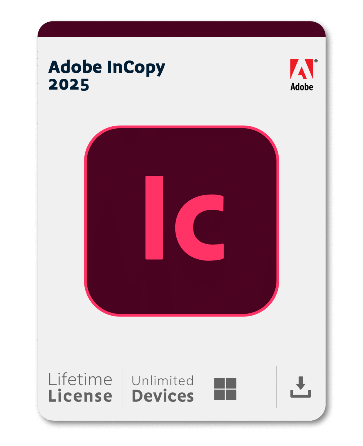 Adobe InCopy 2025 One-time purchase License For Windows