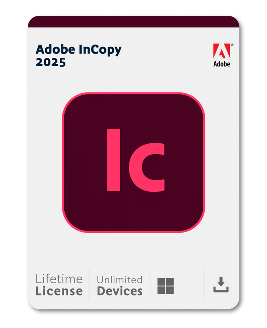 Adobe InCopy 2025 One-time purchase License For Windows